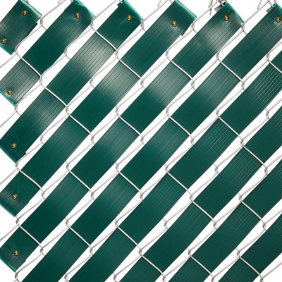 Juvale Chain Link Privacy Slats, Tape Roll with Brass Fasteners, Green, 1.8 in x 246 ft