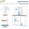 64.6" Large Outdoor Potting Bench, Garden Potting Table, Wood Workstation with 6-Tier Shelves, Large Tabletop & Side Hook for Mudroom Backyard, White - 4 of 4