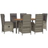 vidaXL Garden Dining Set Grey - 3 of 4