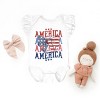 The Juniper Shop America Wave Stacked Coquette Flutter Sleeve Bodysuit - 2 of 4