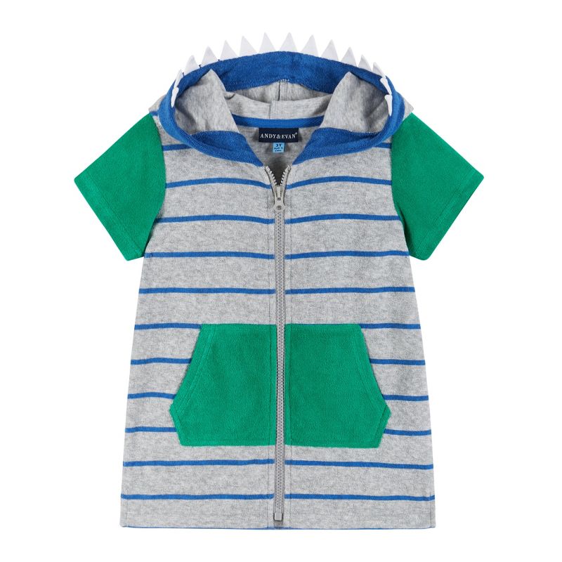Andy & Evan  Toddler  Terry Zip Up Hoodie Cover Up., 1 of 4