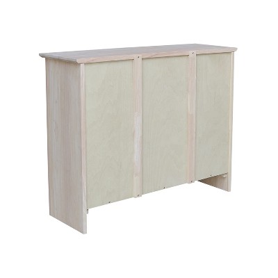 Adjustable Solid Parawood Shaker Bookcase, 36 in Brown