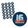 Big Dot of Happiness Boy 16th Birthday - Sweet Sixteen Birthday Party Circle Sticker Labels - 24 Count - 2 of 4