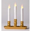 Plow & Hearth Battery-Operated Triple Window LED Window Candle Bronze - 2 of 2