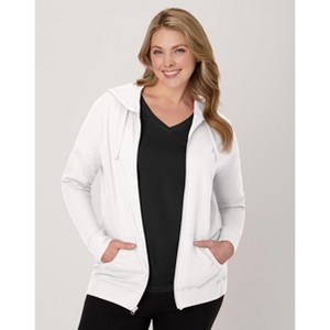 Hanes Women's Slub Jersey Full Zip Hoodie - 1 of 4