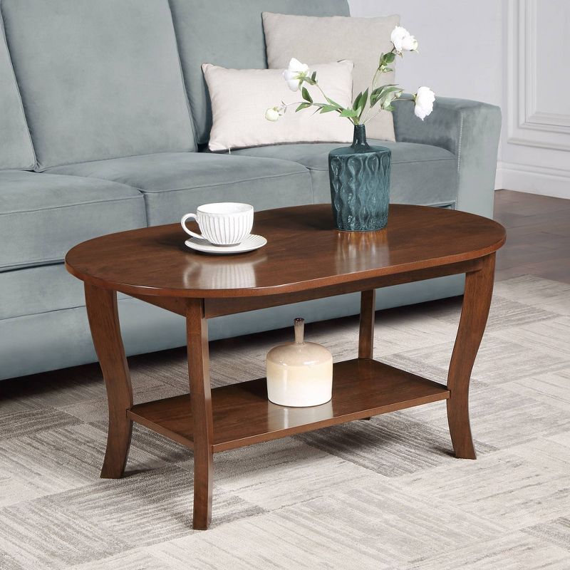 American Heritage Oval Coffee Table with Shelf -  Breighton Home, 2 of 6