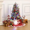 3 Ft Small Christmas Tree with 78 Multicolor LED Lights, Prelit Snow Flocked Christmas Tree with Lighting Potted Base, Battery Operated - 3 of 4