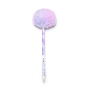 Yoobi Novelty Pom Pom Pen Lavender Tie Dye - 1 of 3