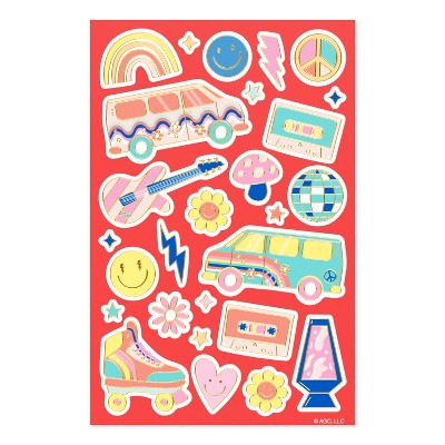 54ct Back to School Stickers for Kids' Retro Vibes