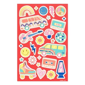 54ct Back to School Stickers for Kids' Retro Vibes - 1 of 4