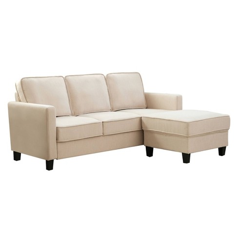 2pc Kiara Fabric Sofa Ottoman Set Beige Abbyson Living Target