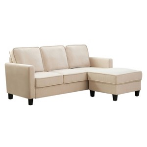 2pc Kiara Fabric Sofa & Ottoman Set Beige - Abbyson Living