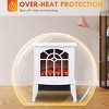 Syemin Indoor Fireplaces 18" Freestanding Electric Fireplace Stove, Fire Place Heater Compact Electric Fireplace Stove, White, 14.3"*9.5"*18" - 4 of 4