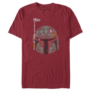 Men's Star Wars Boba Fett Silhouette Helmet Fill T-Shirt - 1 of 4
