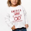 The Juniper Shop Land Of The Free Cherries Toddler Sweatshirt - 3 of 4