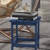 VisioGear Adirondack Side Table, Outside End Table for Patio, Compact Side Table for Porch, Deck, Blue, 15"*15"*18" - 2 of 4