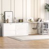 NicBex Queen Size Murphy Bed Desk Wooden Queen Bed Frame Morden Hideaway Bed with Rotatable Desk and Open Storage Shelf for Apartment - 4 of 4