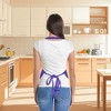 Dalix Waist Aprons Commercial Restaurant Home Bib Spun Poly Cotton Kitchen (3 Pockets) - 3 of 4