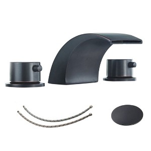 BWE 8 in. Widespread 2-Handle Bathroom Faucet With Led Light And Pop Up Drain - 1 of 4