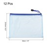 Unique Bargains PVC Waterproof Zipper Home Travel Mesh File Bags 12 Pcs - 2 of 4
