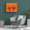 Trademark Fine Art Alice Straker Peppers on Orange Wood Slat Art - 4 of 4