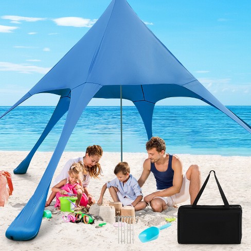 2 Pieces Tent Sports Backpack Sun Shade Canopy Outdoor Beach Tent Tents  Backpack Fishing Umbrella Tent with Beach Canopy