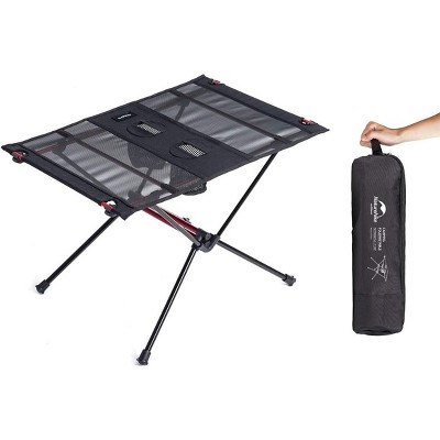 Naturehike Ultralight Camping Table, Portable Backpacking Table with Carry Bag & Cup Holder, Folding Mesh Camp Table for Camping Picnic Beach Fishing