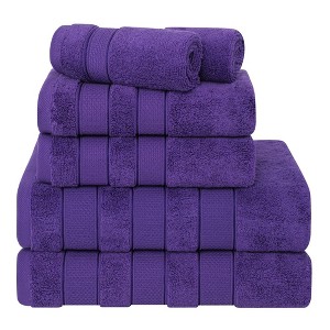 American Soft Linen Premium Salem Collection 100% Cotton Turkish Bathroom Towels, Fluffy Bath Towels for Bathroom - 1 of 4