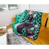 Surreal Entertainment Demon Slayer Tanjiro Kamado Haori Fleece Throw Blanket | 45 x 60 Inches - 4 of 4