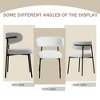 Lirago Set of 2 White Medieval Modern Dining Chairs-Teddy Velvet Upholstery with Metal Legs, Easy Assembly for Home & Office - 4 of 4
