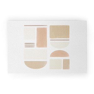 Bohomadic.Studio Geometric Shapes in Creme and Soft Pink Welcome Mat - Society6 - 1 of 4