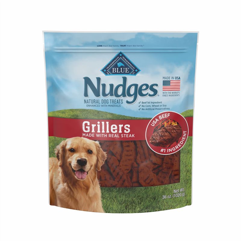 Blue Buffalo Nudges Grillers Natural Dog Treats with Beef Steak, 1 of 9