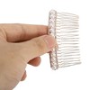 Unique Bargains Women's Rhinestones Beads Hair Comb Insertion Tool Gold Tone 1 Pc - 3 of 3