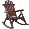 DSVIMOY Wooden Porch Rocker Chair, Patio Rockers for Outside, Garden, Brown, 26"*39.3"*38" - 2 of 4
