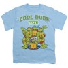 Teenage Mutant Ninja Turtles Cool Dude Department Kids T Shirt For Youth, Light Blue - 2 of 4