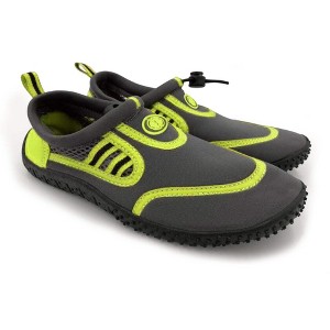 Hardcore mens water shoes; Quick drying aqua socks for barefoot running, swimming, poolside fun at the water park, camping, yoga - 1 of 3