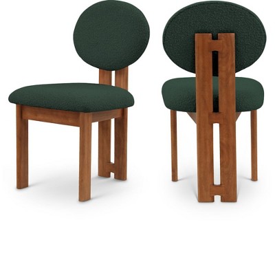 Meridian Furniture,Napa Boucle Fabric Dining Chair, Set of 2