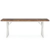 Resenkos Computer Desk, Office Desk, Study Desk,6FT Conference Table, Rectangle Meeting Room Table Executive Desk,Brown & White - 3 of 4