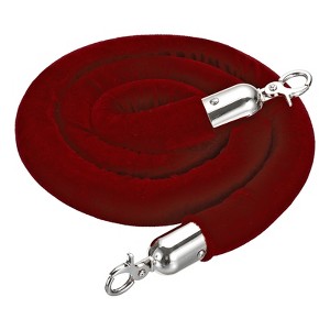 Unique Bargains Hotel Adjustable Velvet Stanchion Rope with Snap Hooks - 1 of 4
