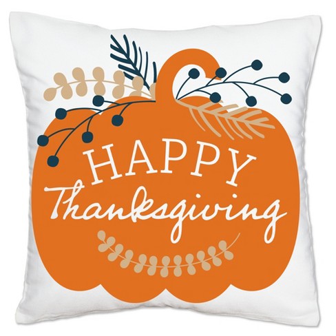 Juvale Set of 4 Thanksgiving Throw Pillow Covers with Seasonal Fall Quotes, 4 Autumn Designs, 17x17 Inches