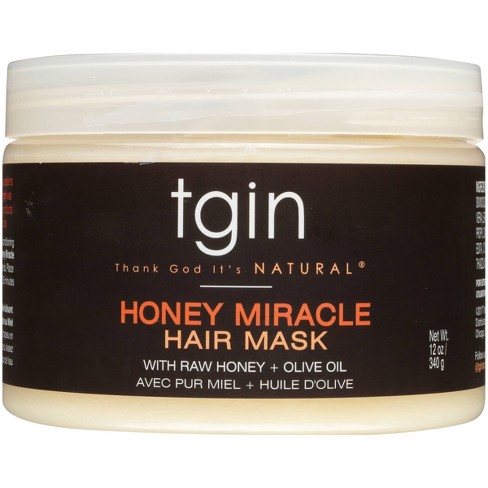 Tgin Honey Miracle Hair Mask With Raw Honey Olive Oil Deep Conditioner 12oz Target