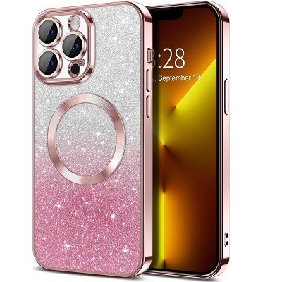 Entronix [Magnetic] Case Compatible with iPhone 14 Pro Max - [Clear Back] Luxury Glossy Cover