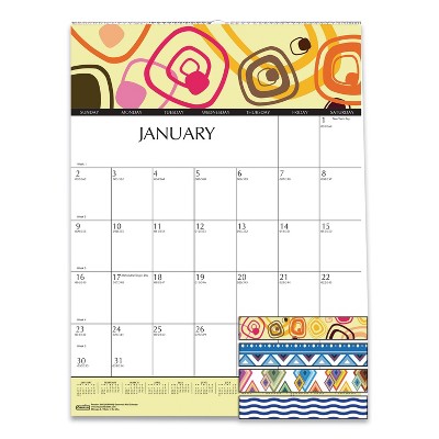 House of Doolittle 100% Recycled Geometric Wall Calendar 12 x 16.5 2022 3492