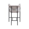 Meridian Furniture,Malin Taupe Linen Textured Fabric Counter Stool, Set of 2 - 4 of 4