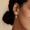 Pearl Earrings: 14k Gold-plated Cubic Zirconia Accented Pearl Drop Dangle Wedding Engagement Earrings For Women Bridal Bridesmaid - 2 of 4