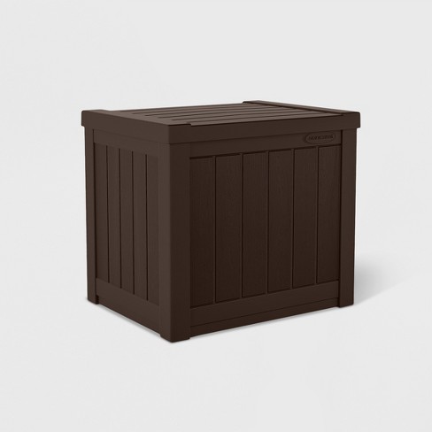 Keter Circa 37 Gallon 3-in-1 Patio Deck Storage Box Container With Resin  Wood Texture For Outdoor Table Or Chair Pool Furniture Decor, Brown : Target