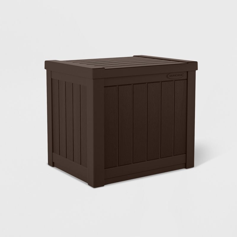 22gal Deck Box Storage Seat Brown - Suncast, 1 of 5