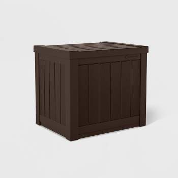 22gal Deck Box Storage Seat Brown - Suncast