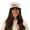 3D Puff Embroidered Fall Bold - Women's Canvas Trucker Hat - 2 of 3