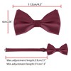 Allegra K Men's Business Causal Matching Pocket Squares Pre-Tied Bow Tie Sets - 3 of 4